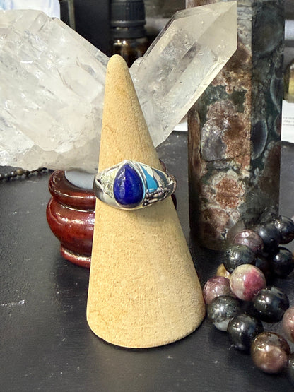 Lapis Lazuli Ring – Wisdom, Truth & Inner Power, size 8 Crystal Wellness