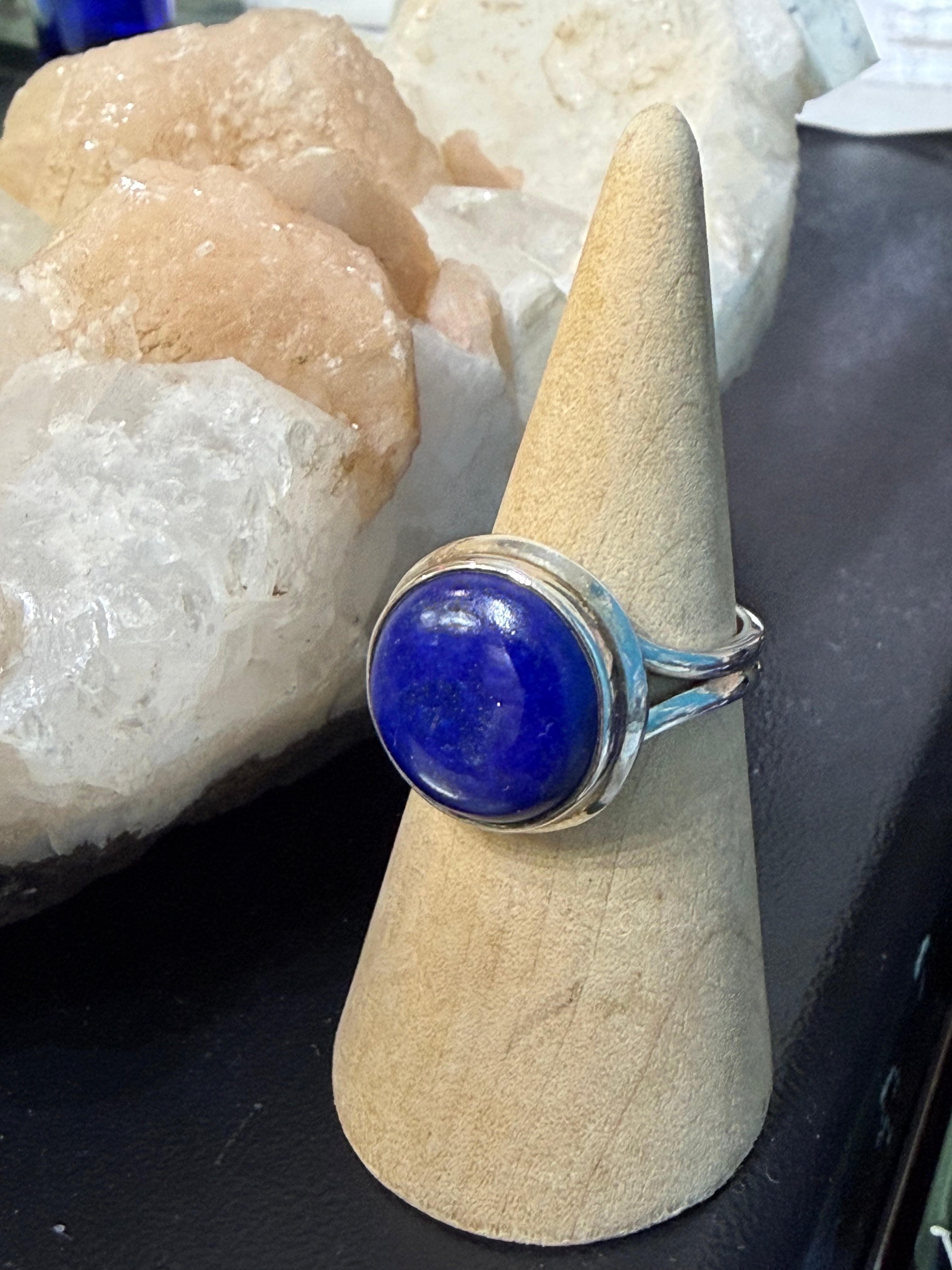 Lapis Lazuli Ring, size 9 – Wisdom, Truth & Inner Vision Crystal Wellness