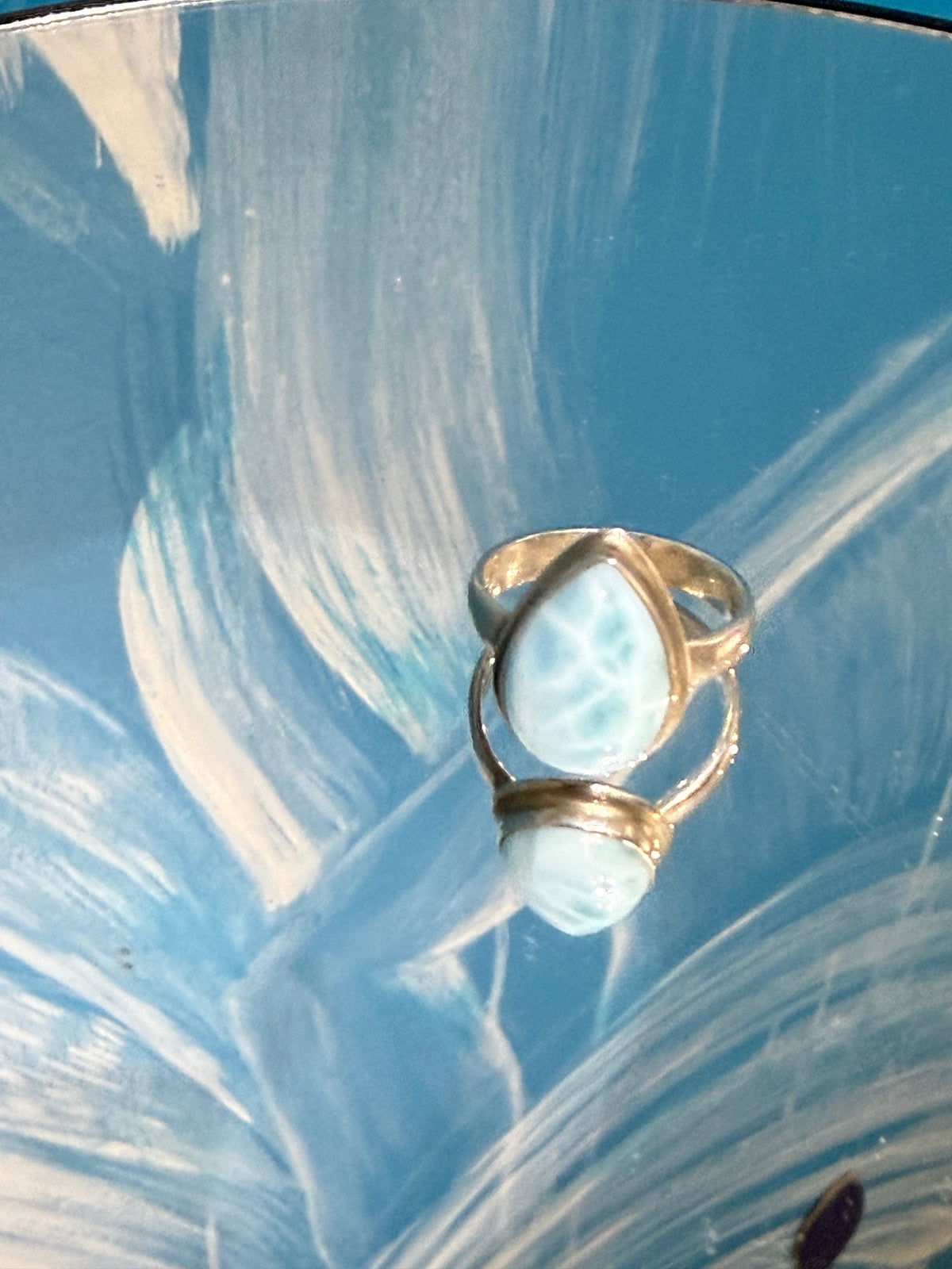 Larimar Ring — Ocean of Serenity, size 6 Crystal Wellness