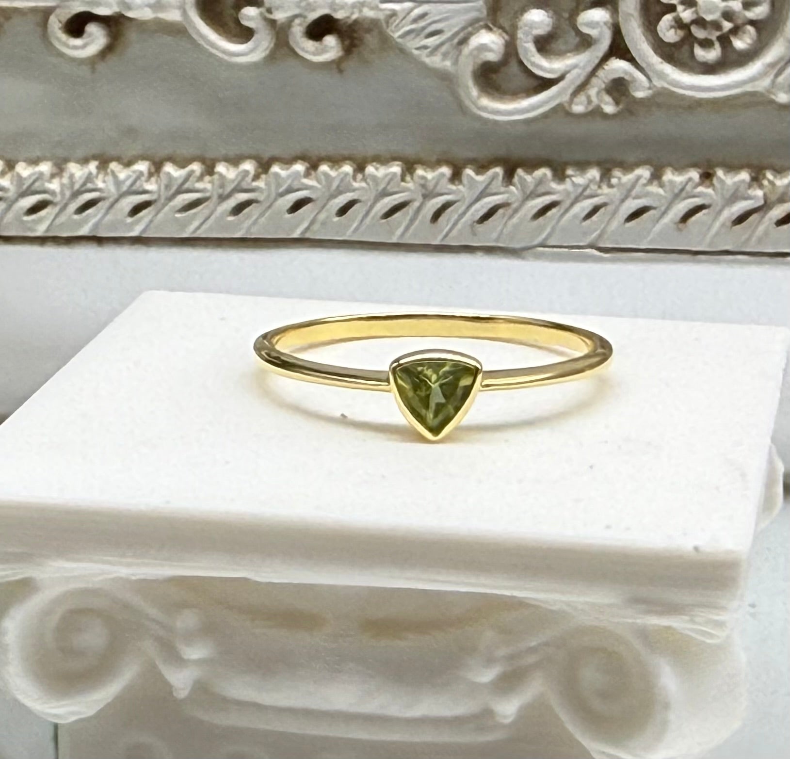 Peridot Sterling Silver Ring – Size 8 Crystal Wellness
