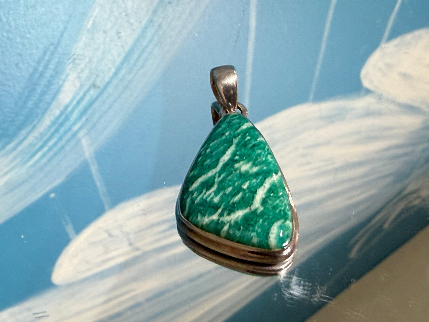 Amazonite Pendant — Stone of Truth & Heartfelt Communication, 35mmx20mm Crystal Wellness