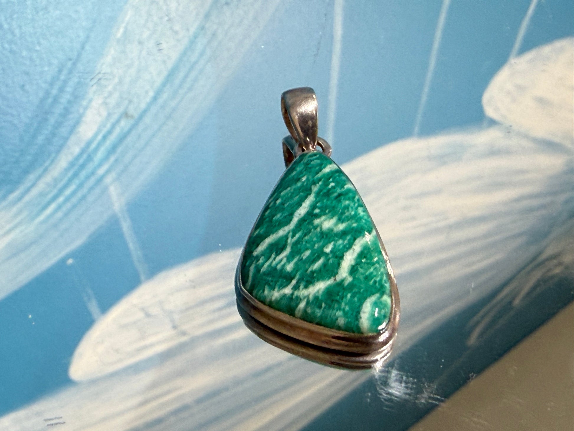 Amazonite Pendant — Stone of Truth & Heartfelt Communication, 35mmx20mm Crystal Wellness