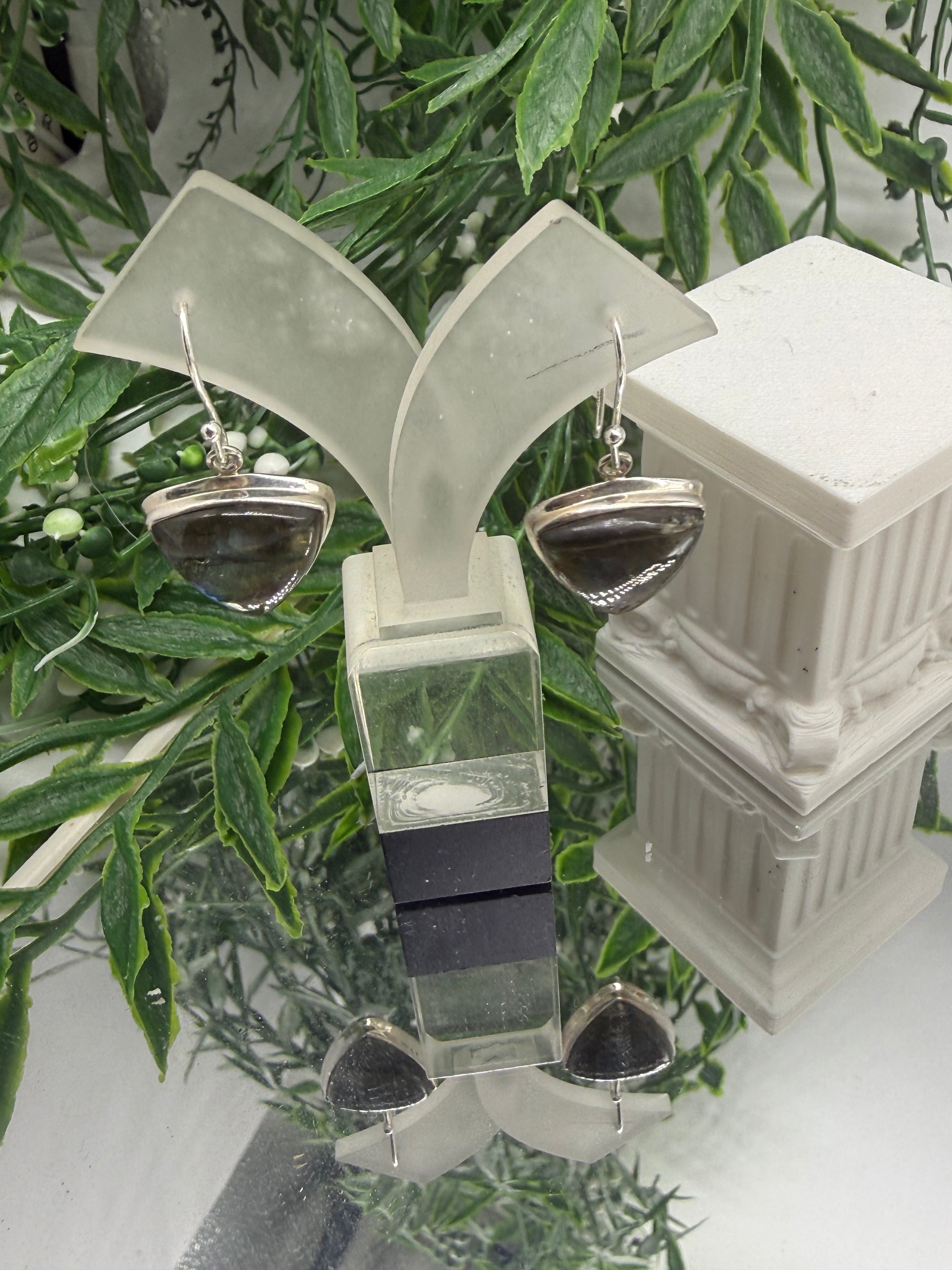 Labradorite Sterling Silver (92.5) Earrings Crystal Wellness