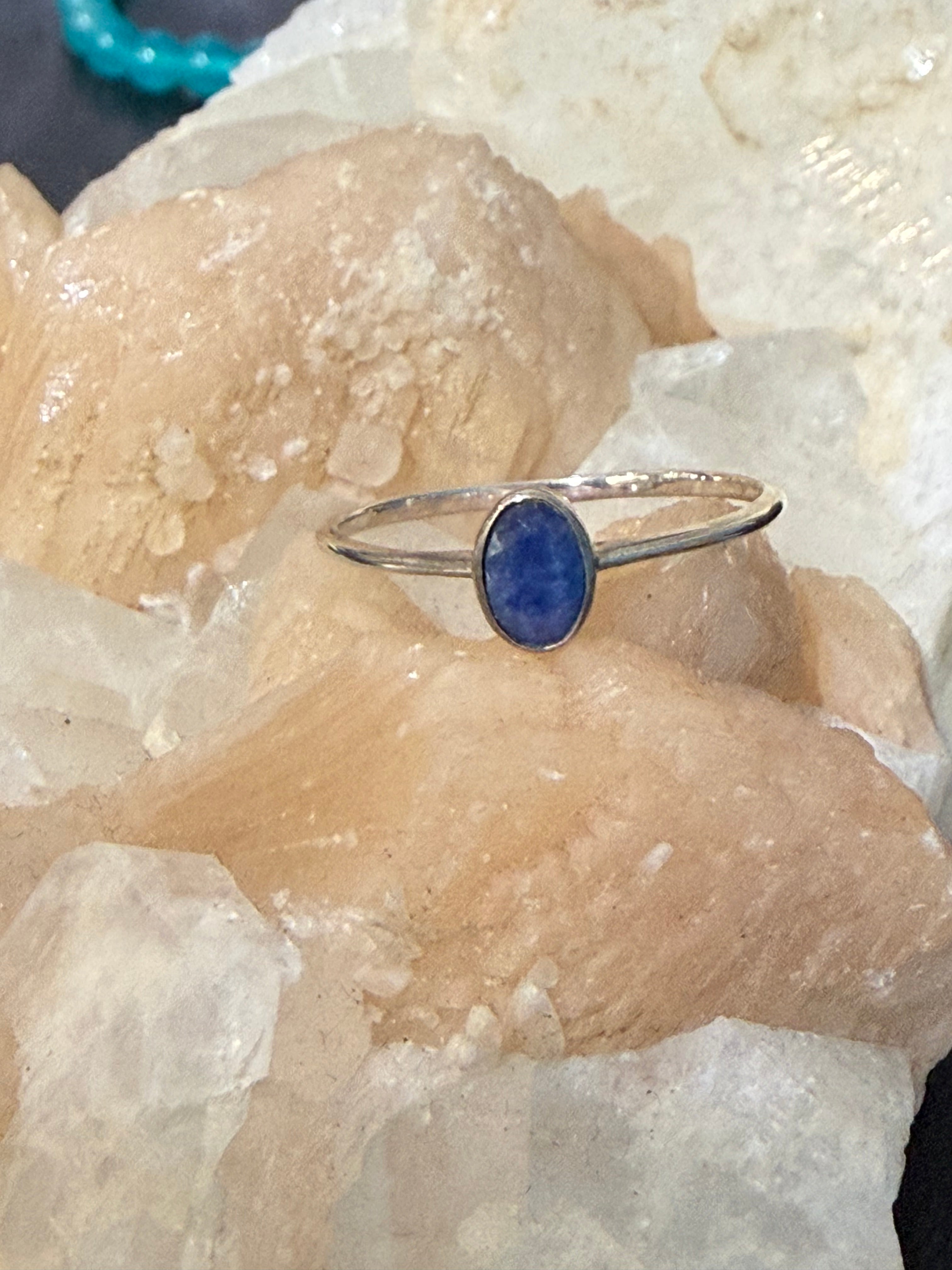 Blue Kyanite Ring, size 9  — A Stone of Serenity, Alignment & Divine Expression Crystal Wellness