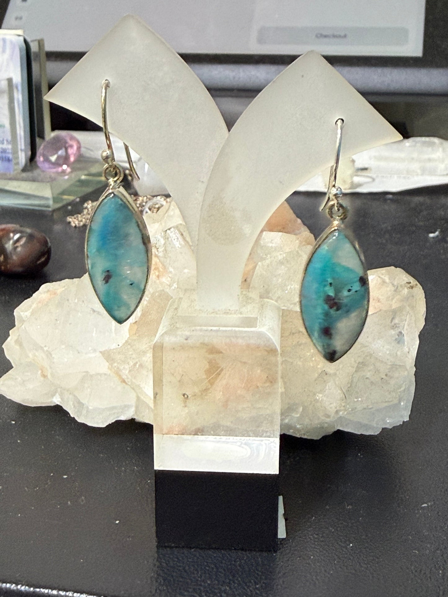 Quantum Quattro Earrings – Harmony, Healing & Heart Awakening, 25mmx12mm Crystal Wellness