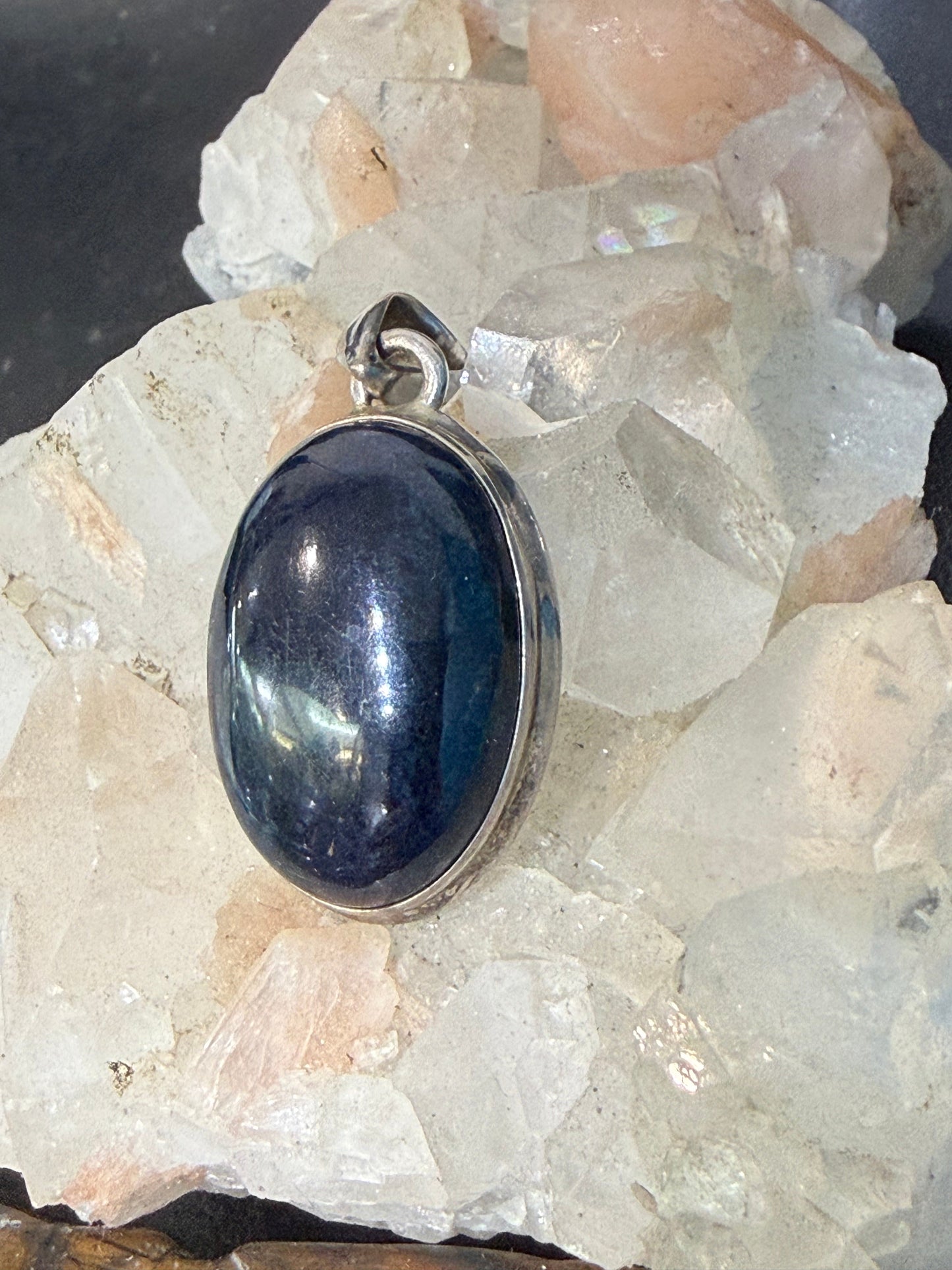 Deep Blue Apatite Pendant, 29mmx21mm Crystal Wellness