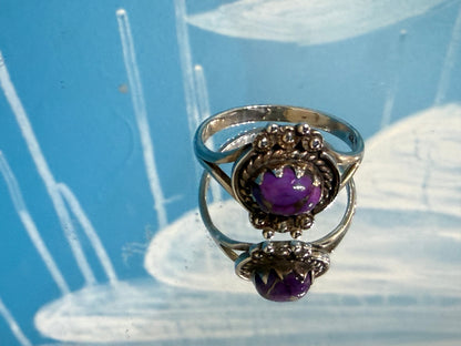 Purple Copper Turquoise Ring, size 10.5  — The Jewel of Transformation Crystal Wellness
