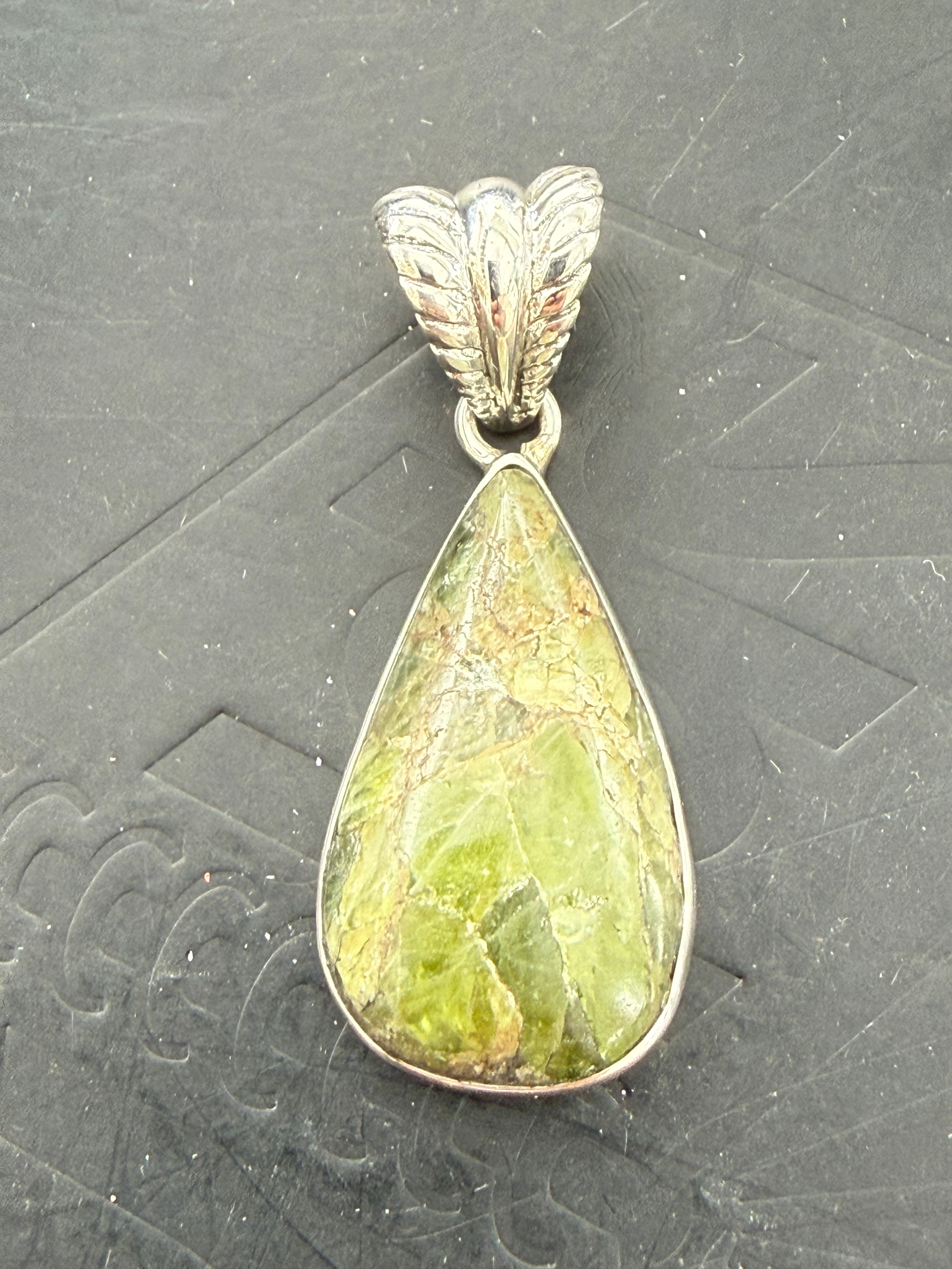Natural Peridot Pendant | Sterling Silver | Stone of Abundance, Joy & Heart Healing, 32mmx18mm Crystal Wellness