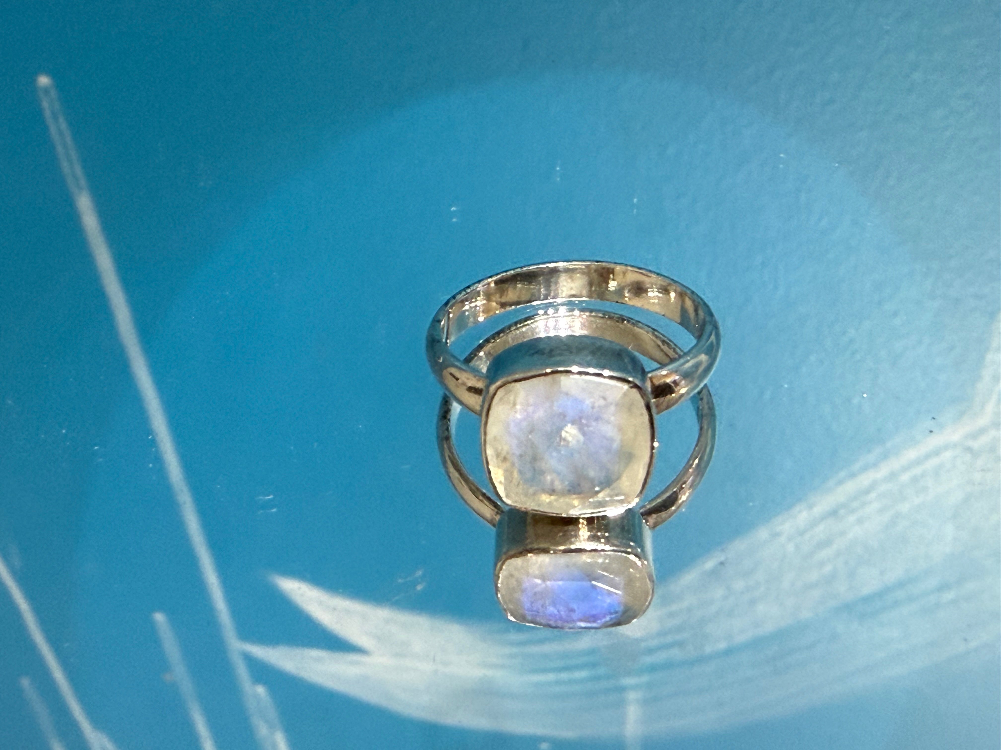 Moonstone Ring, size 8.5— Intuition, Feminine Energy & New Beginnings Crystal Wellness