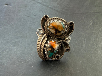 Spiny Oyster Turquoise Statement Ring, size 9.5 Crystal Wellness