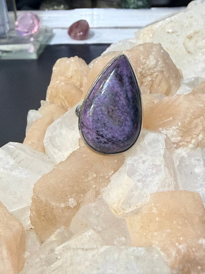 Sugilite Sterling Silver Ring – Size 5.5 Crystal Wellness