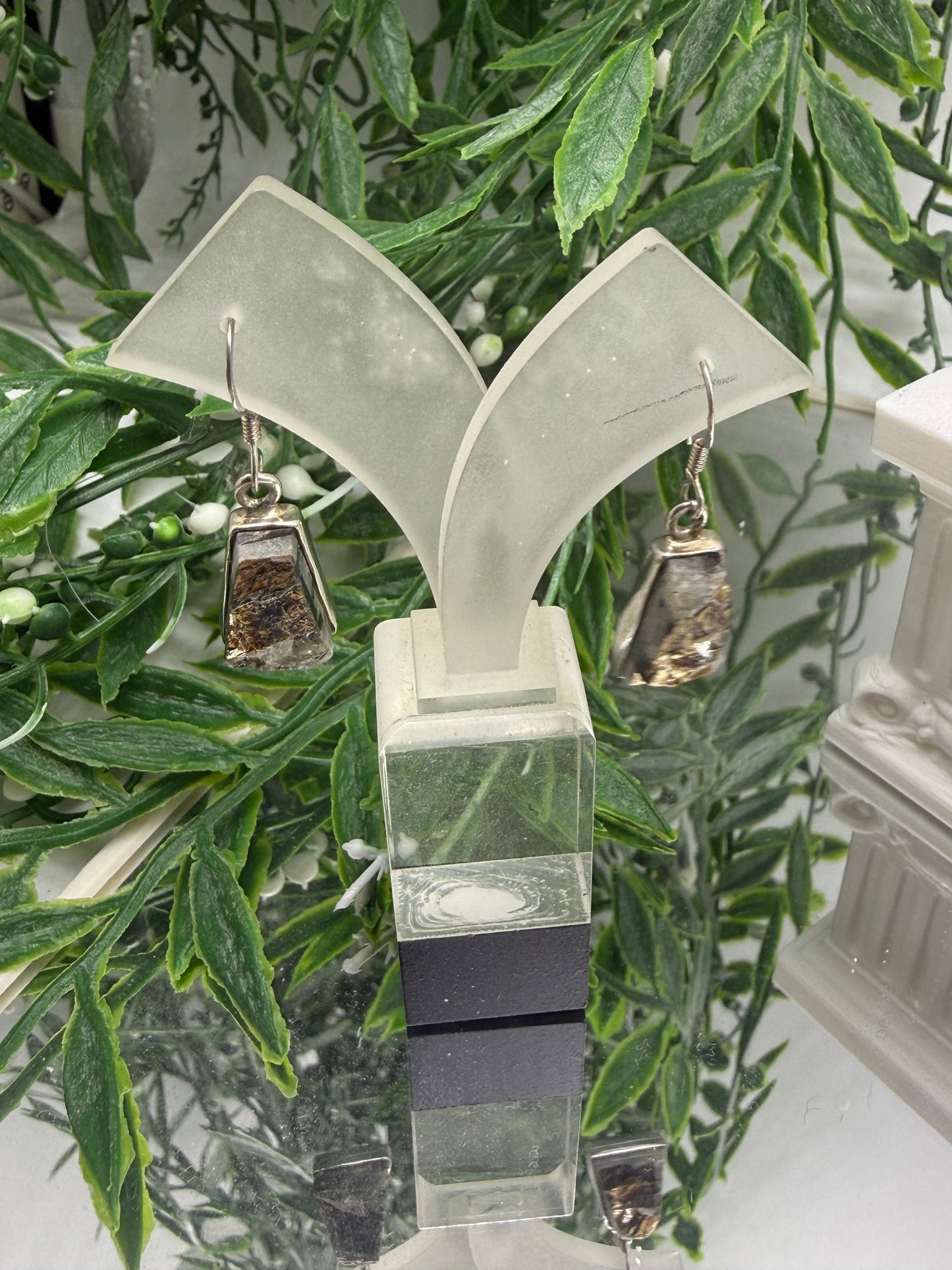 Astrophyllite Sterling Silver (92.5) Earrings Crystal Wellness