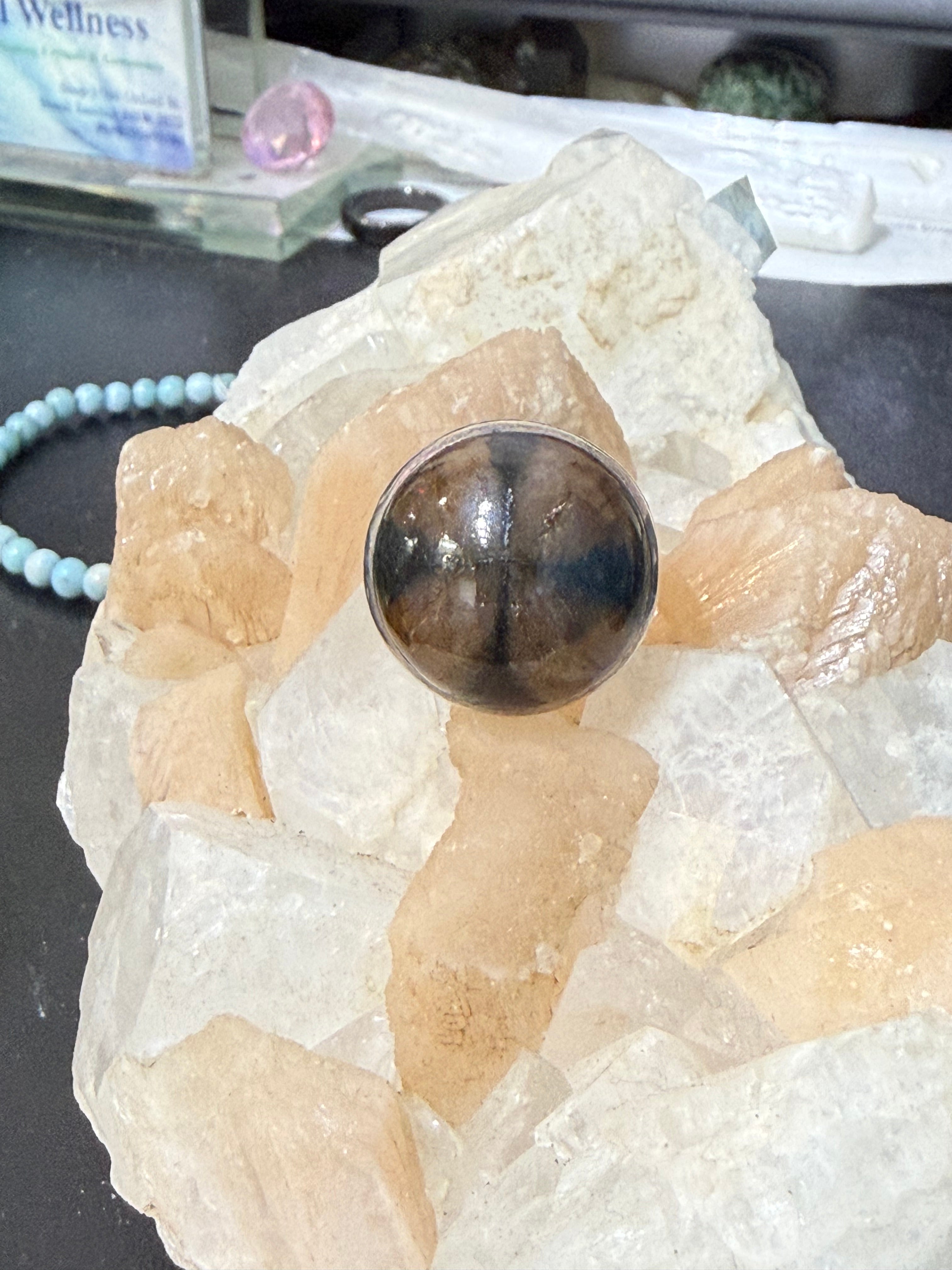 Chiastolite Ring
The Stone of Protection & Sacred Alignment, size 7 Crystal Wellness
