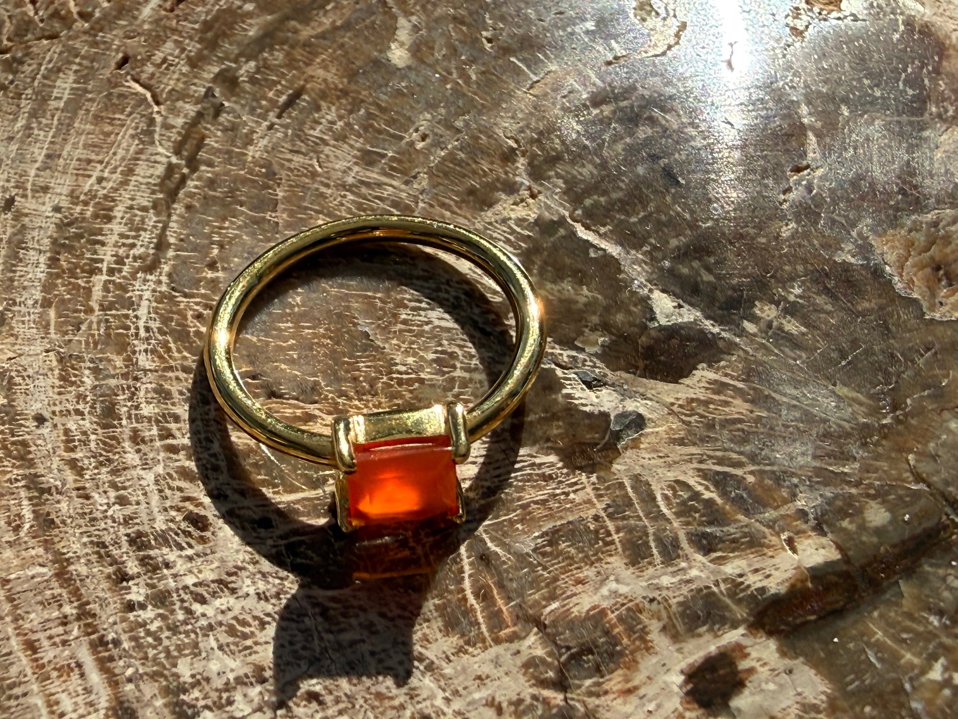 Carnelian Vermeil Ring – Ignite Passion, Confidence & Creative Fire, size 3 Crystal Wellness