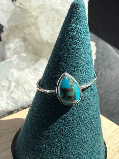 💙 Blue Copper Turquoise Ring — Wisdom, Protection & Inner Peace Crystal Wellness