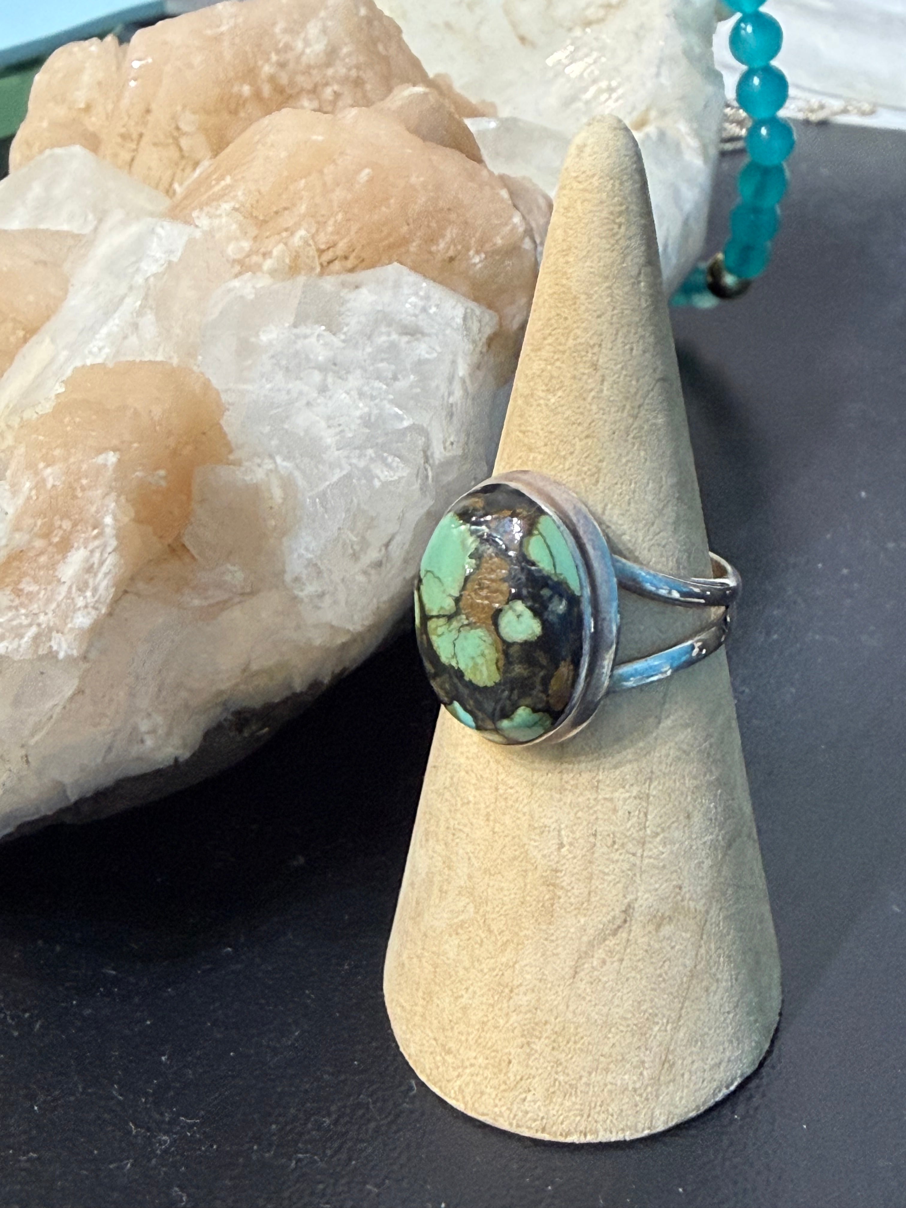 Turquoise Ring, size 8.5 – Sacred Stone of Protection Crystal Wellness