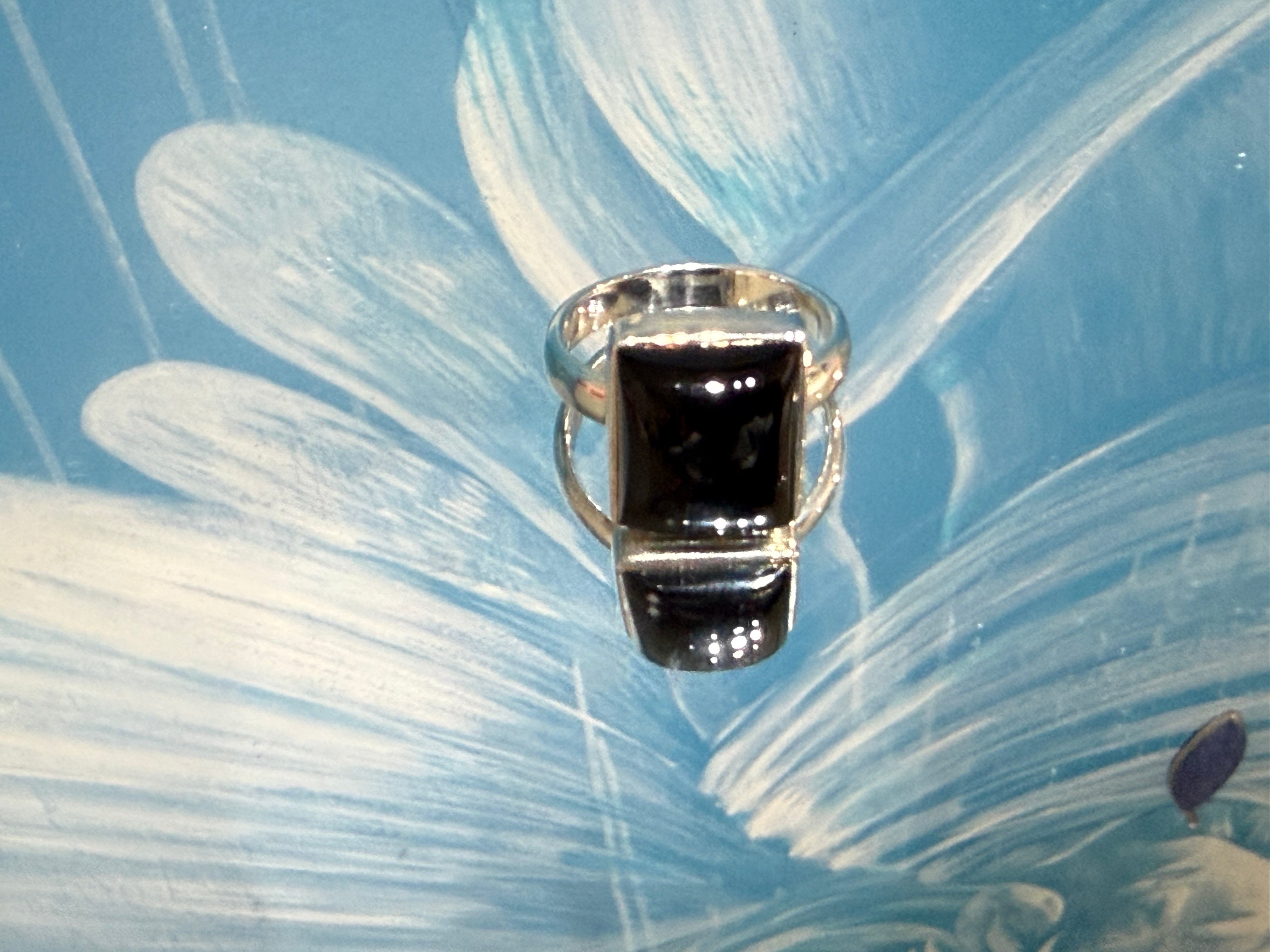 Black Onyx Ring, size 9
The Stone of Strength, Protection & Inner Power Crystal Wellness
