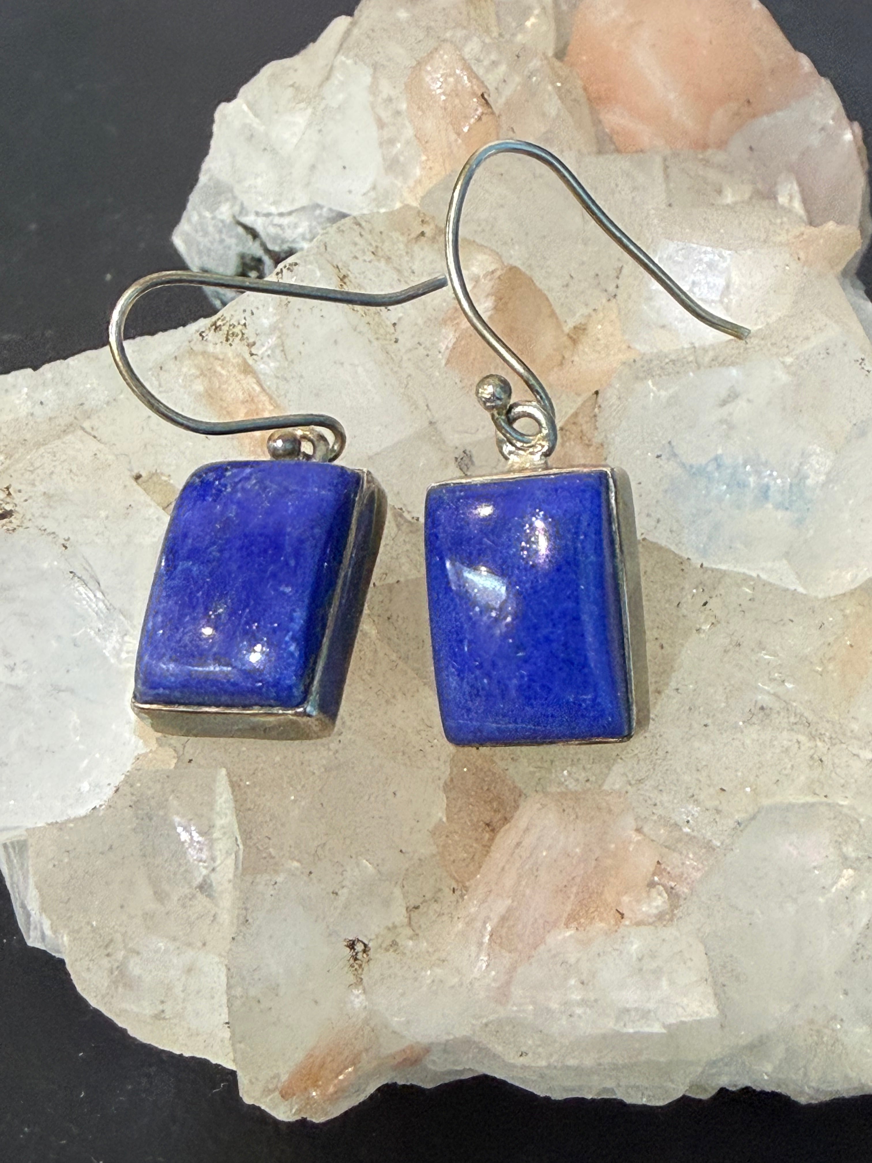 Lapis Lazuli Earrings – Wisdom & Inner Truth, 14mmx11mm Crystal Wellness