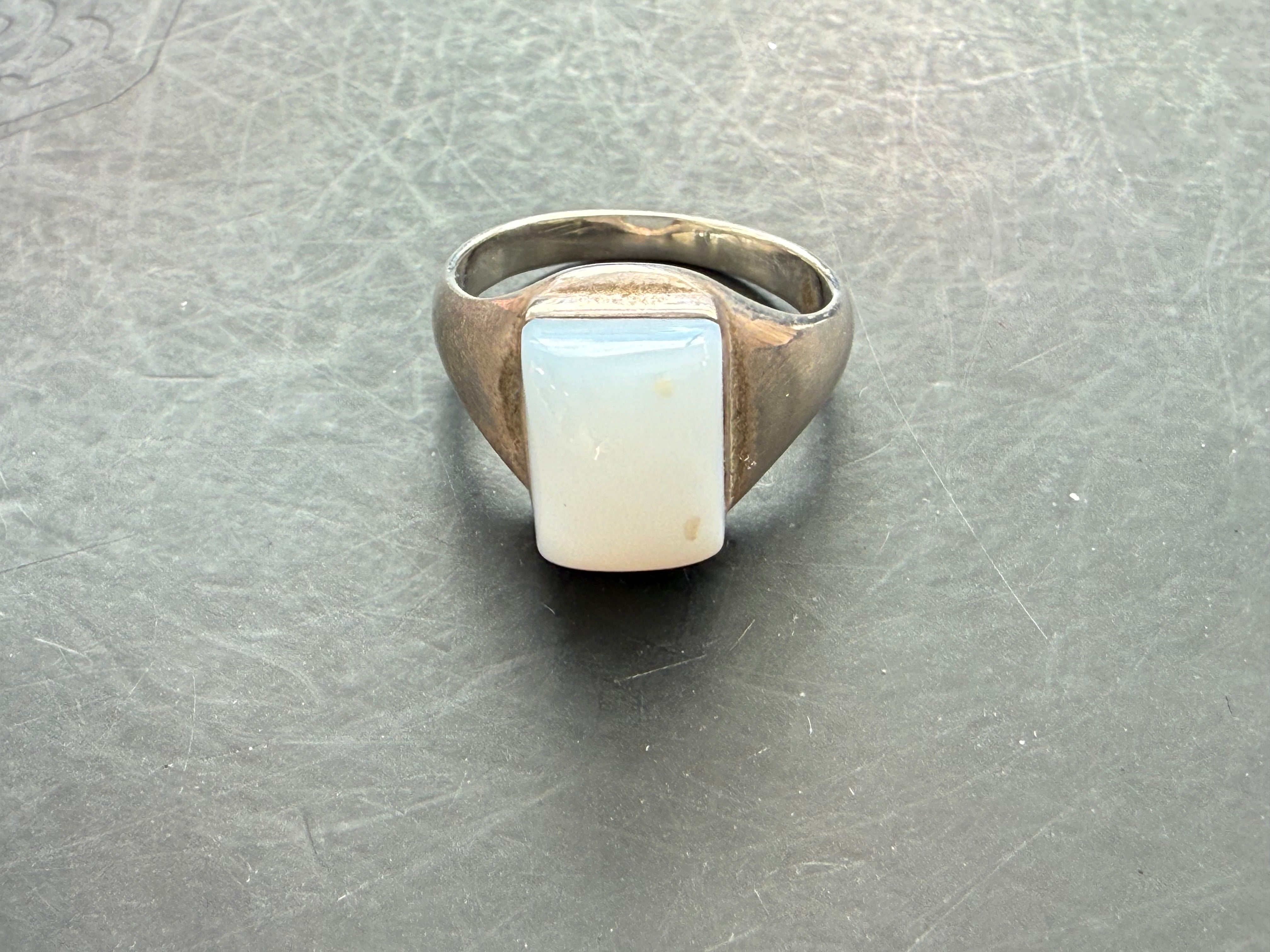 Blue Chalcedony Ring, size 8  – Calm Communication & Inner Peace Crystal Wellness