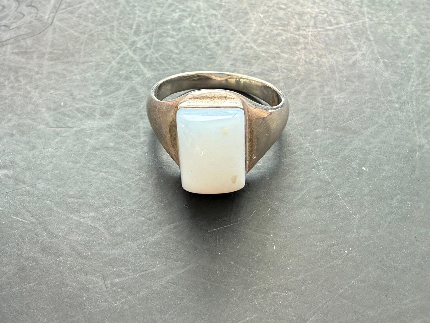 Blue Chalcedony Ring, size 8  – Calm Communication & Inner Peace Crystal Wellness