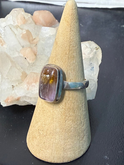 Super Seven Ring – The Stone of Spiritual Awakening & Divine Alignment, size 9 Crystal Wellness