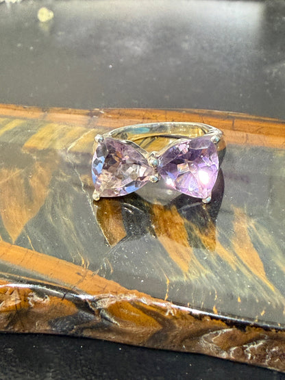 Amethyst Serenity Ring – Intuition, Peace & Spiritual Protection, size 7.5 Crystal Wellness