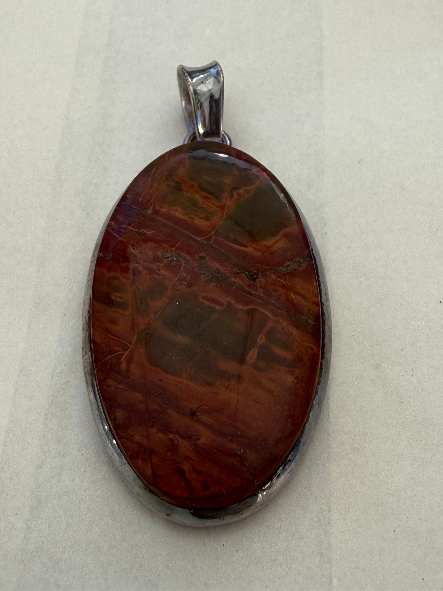 Cherry Creek Serenity Silver Pendant 40mmx25mm Crystal Wellness