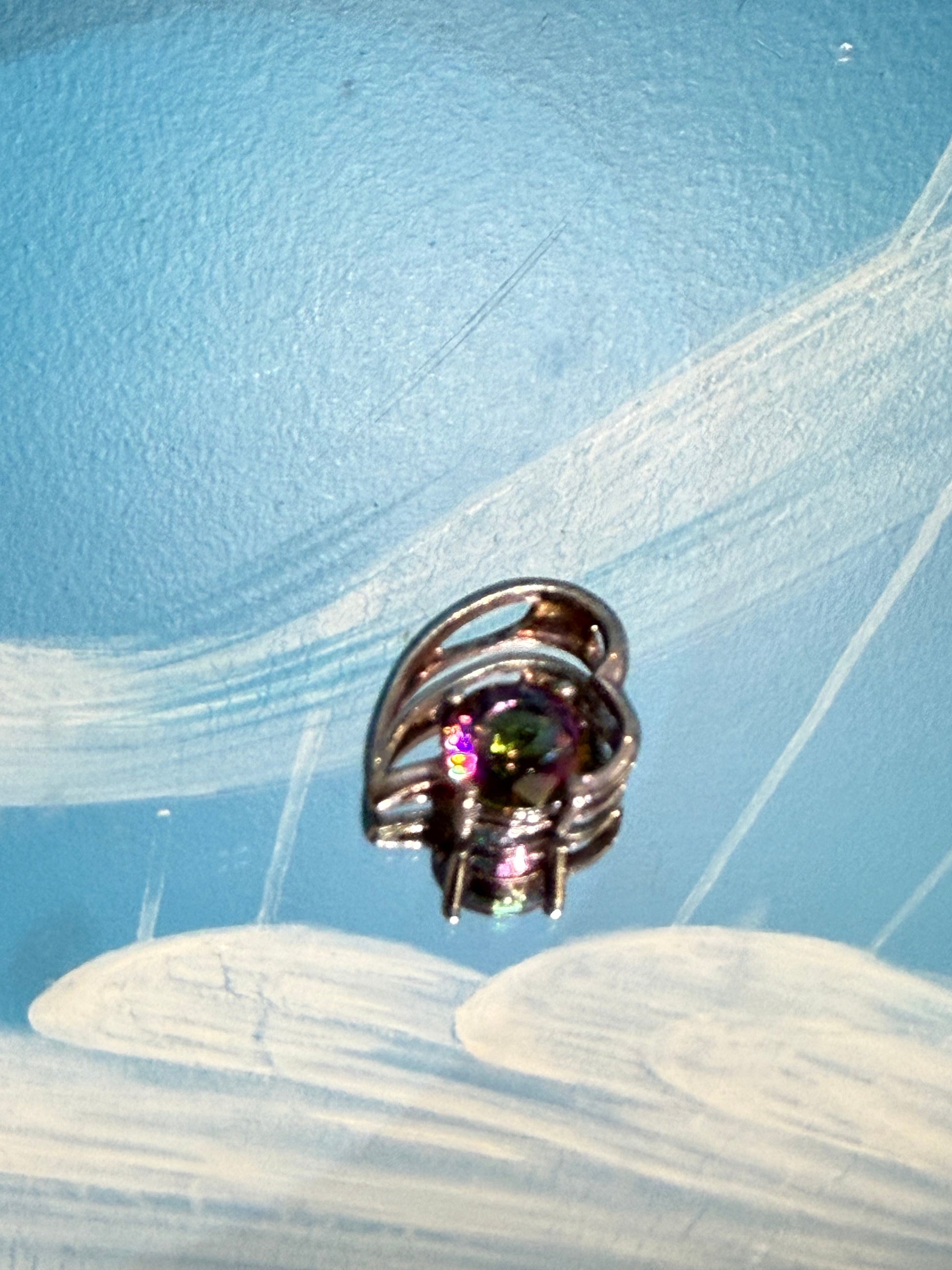 Mystic Topaz Pendant, 18mmx15mm Crystal Wellness