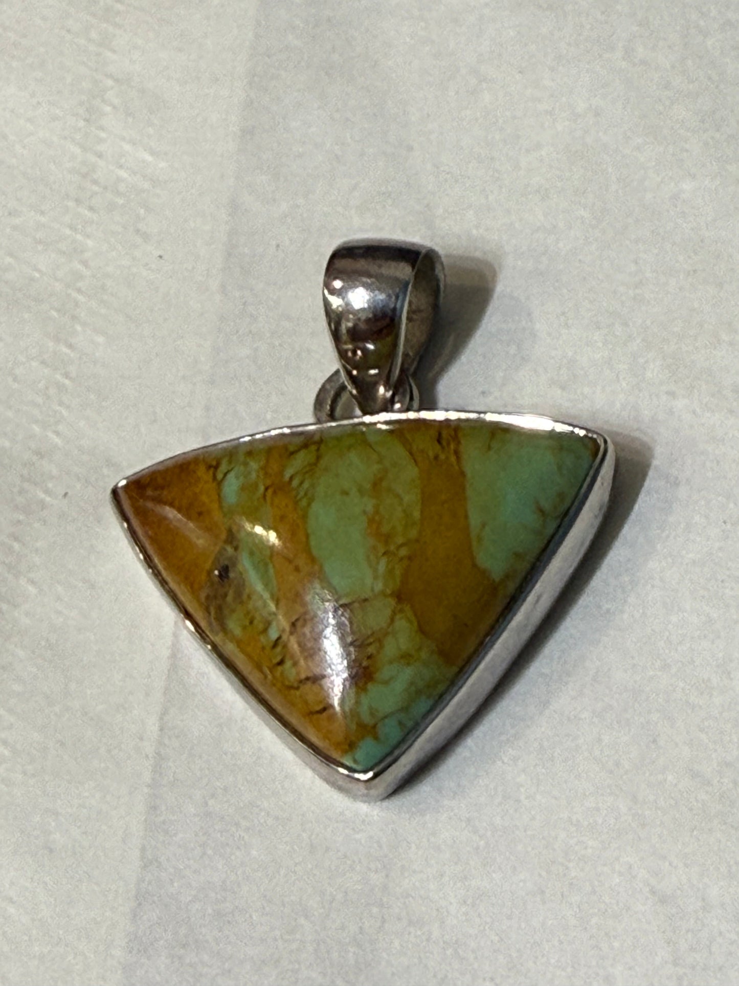 Green Turquoise Pendant – Stone of Healing & Sacred Protection, 28mmx21mm Crystal Wellness