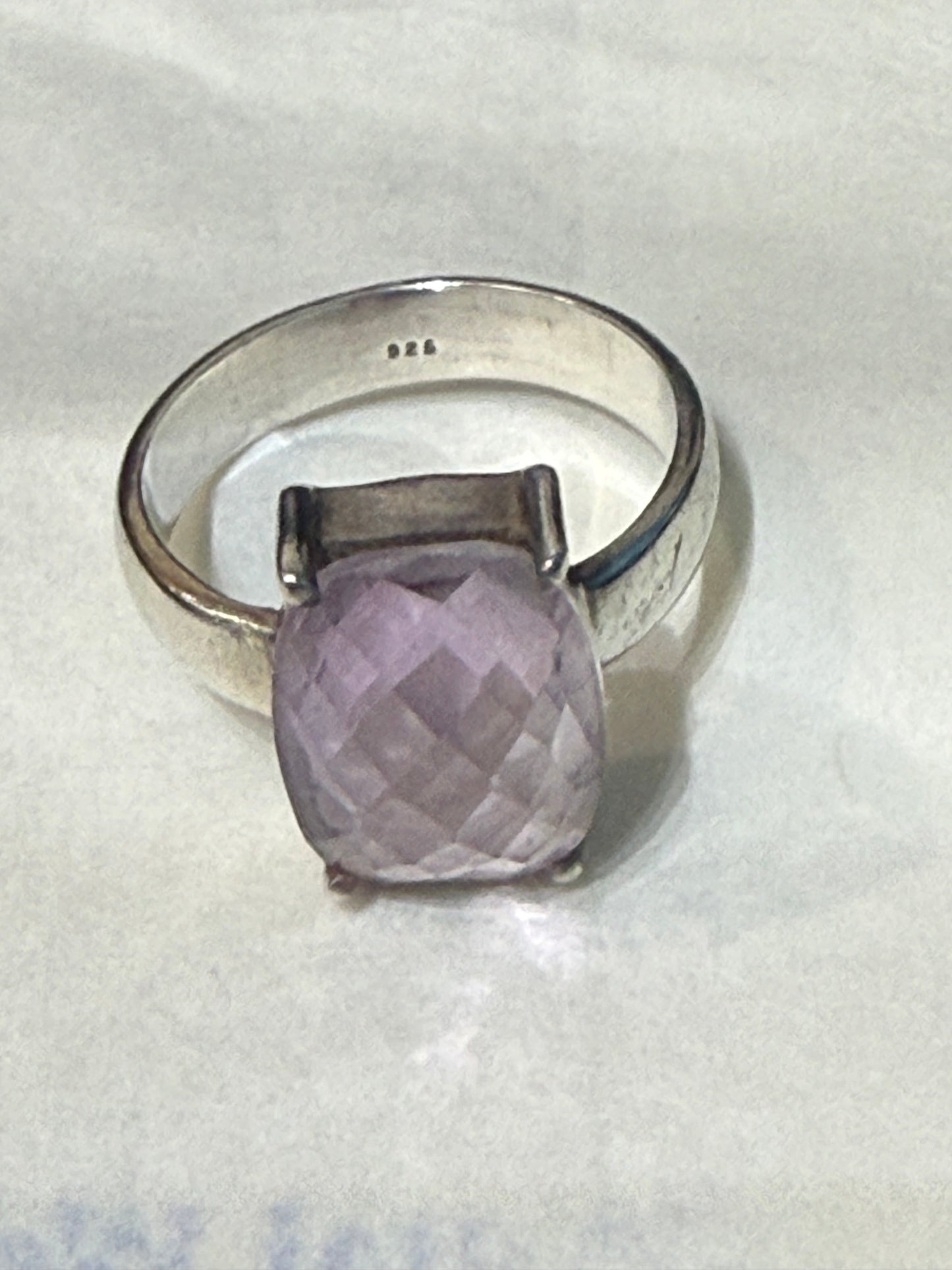 Lavender Serenity Amethyst Ring – Sterling Silver, Size 6.5 Crystal Wellness