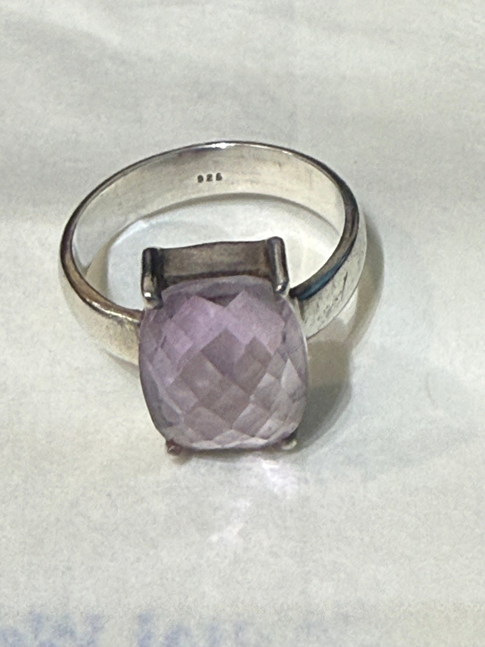 Lavender Serenity Amethyst Ring – Sterling Silver, Size 6.5 Crystal Wellness