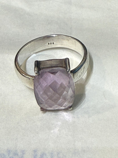 Lavender Serenity Amethyst Ring – Sterling Silver, Size 6.5 Crystal Wellness
