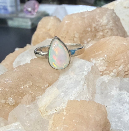 Australian Opal Ring Crystal Wellness