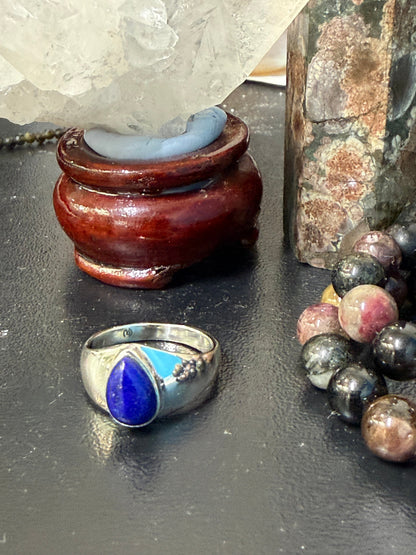 Lapis Lazuli Ring – Wisdom, Truth & Inner Power, size 8 Crystal Wellness