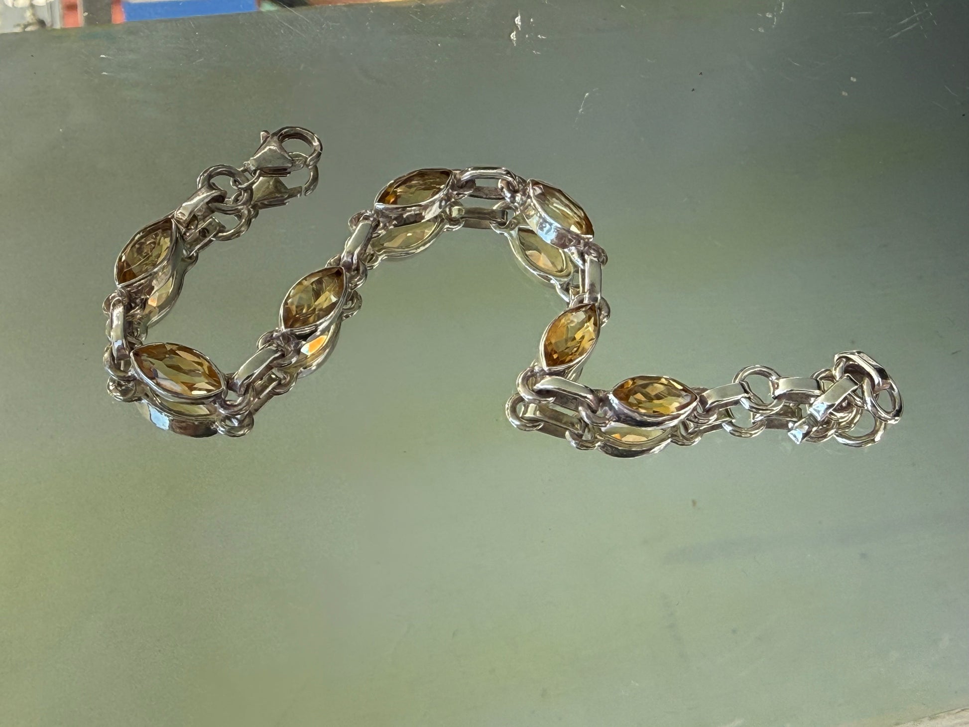 Citrine Sterling Silver Bracelet – Abundance, Joy & Radiant Confidence 18cm Crystal Wellness