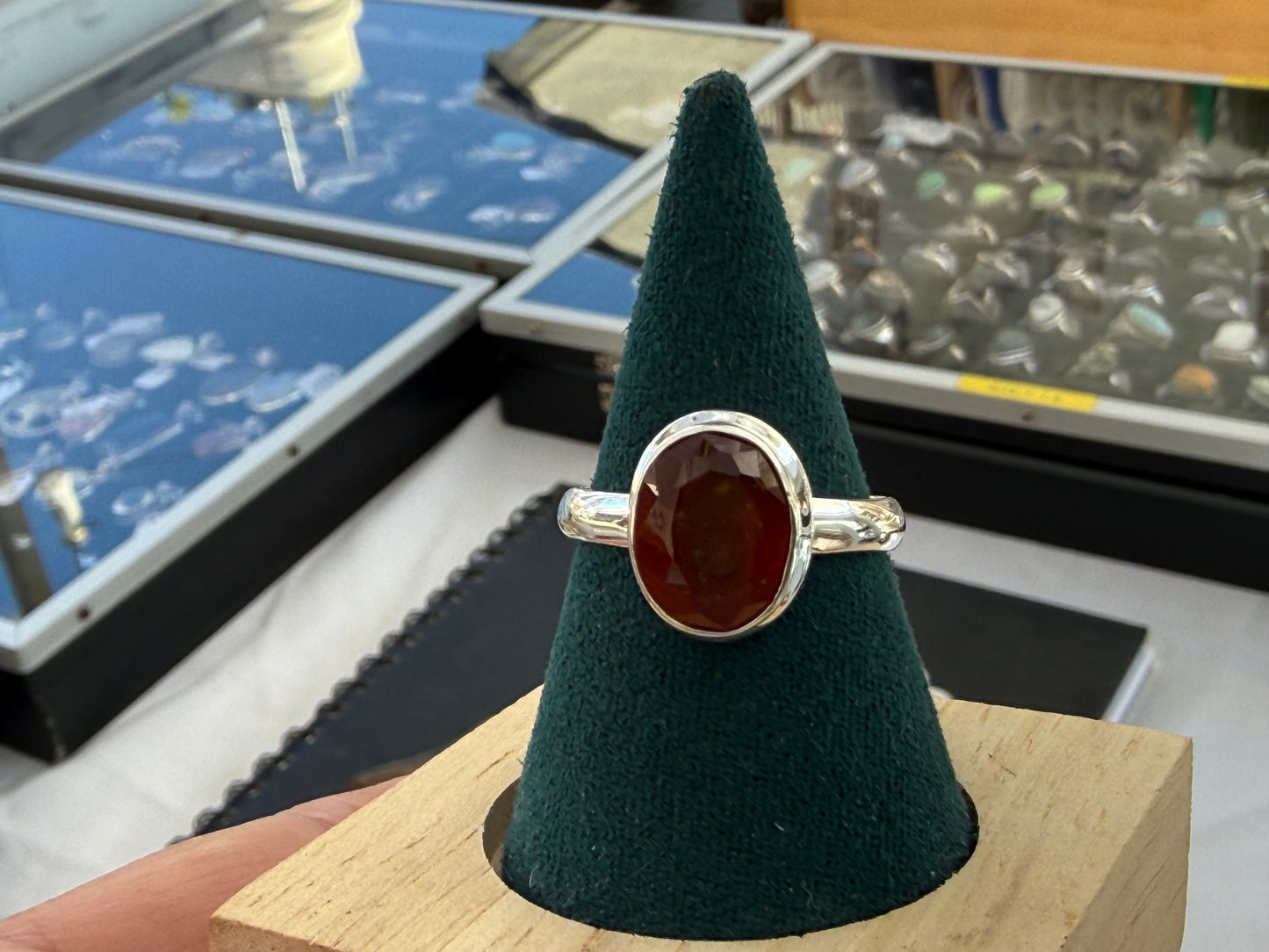 Hessonite Garnet Ring — The Stone of Inner Strength & Transformation, size 9.5 Crystal Wellness