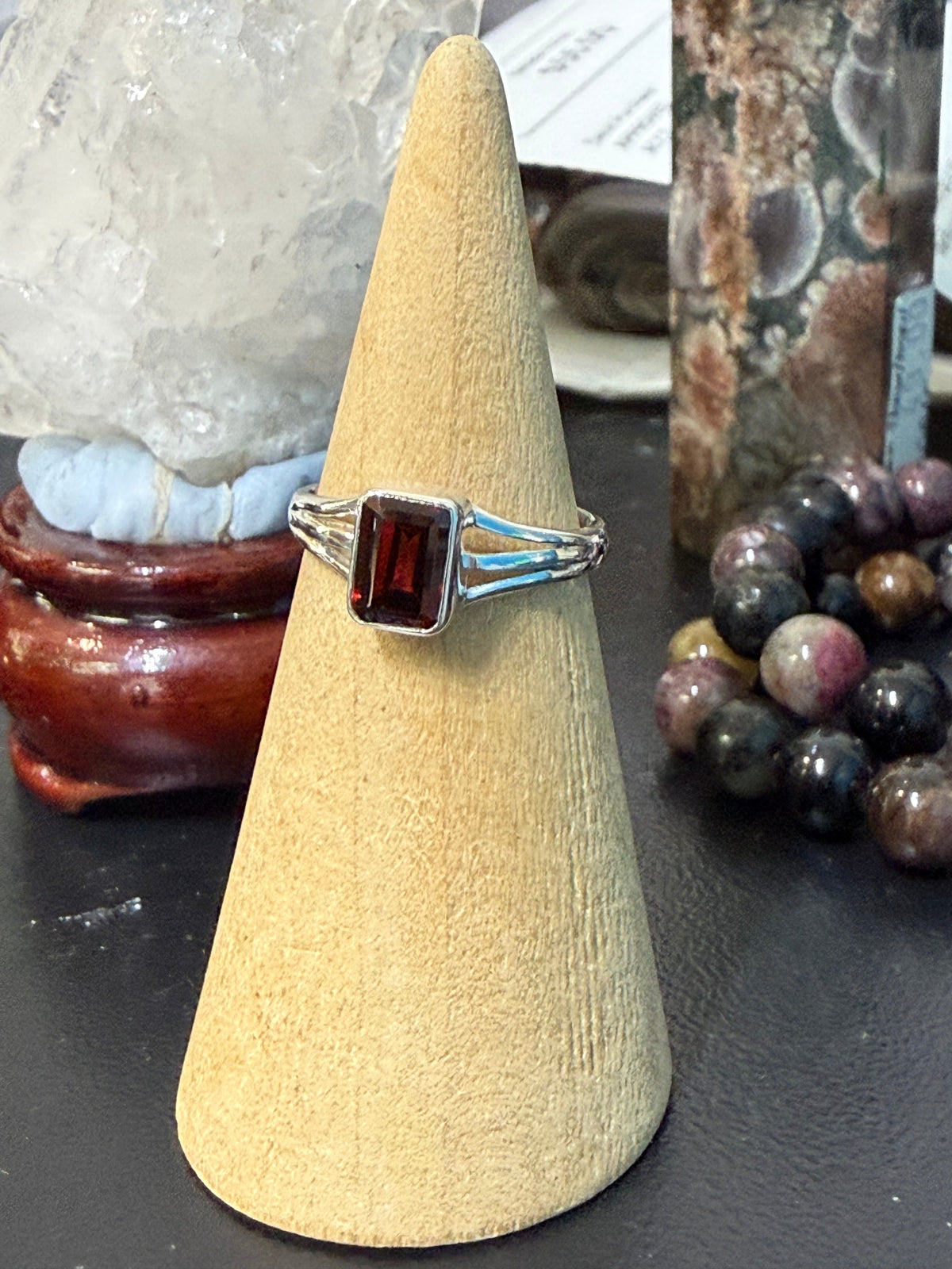 Garnet Faceted Ring, size 8
Stone of Passion, Vitality & Abundance Crystal Wellness