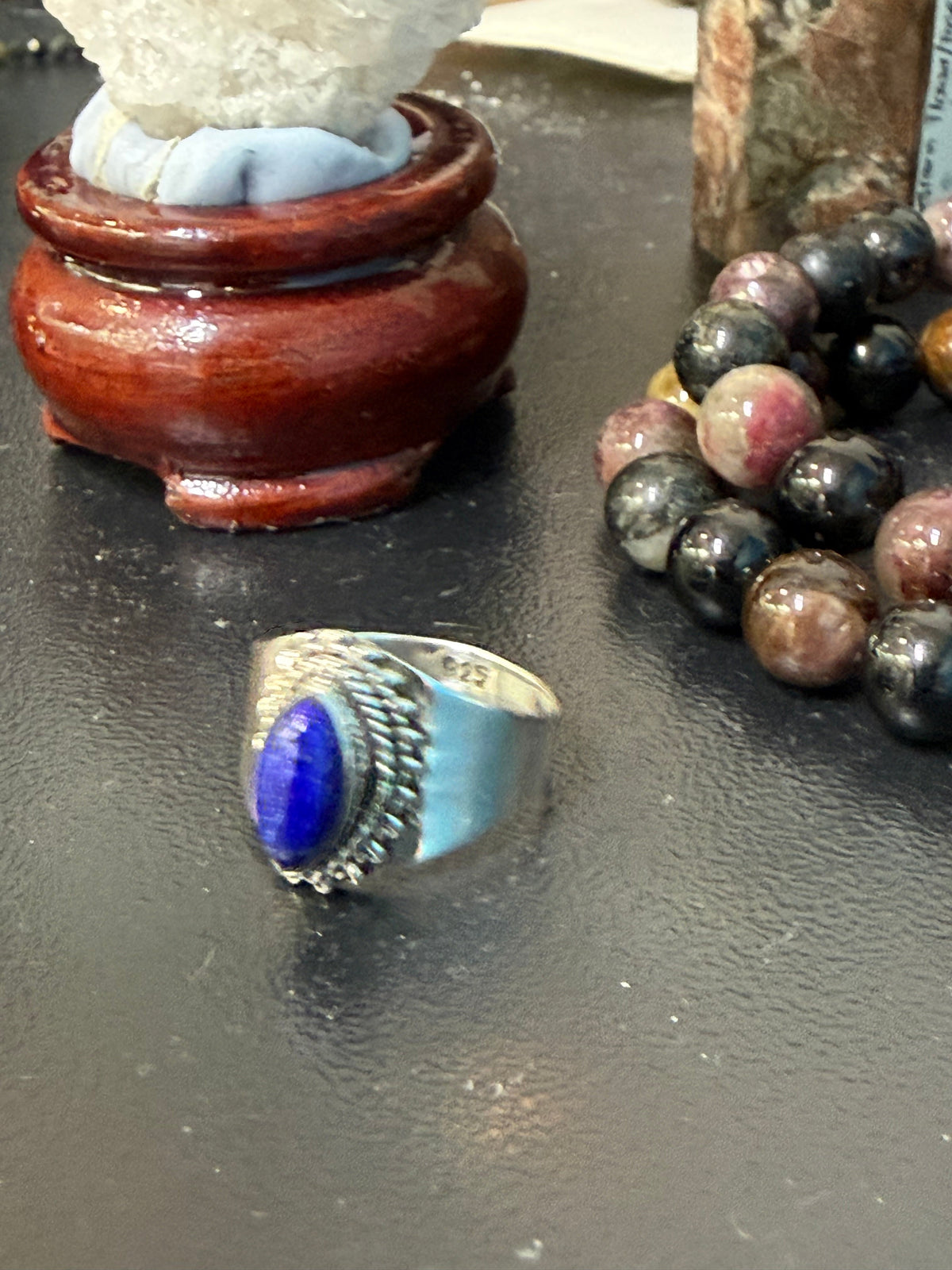 Lapis Lazuli Ring, size 6
Stone of Wisdom, Truth & Self-Expression Crystal Wellness