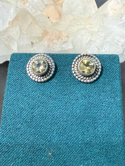 Citrine Stud Earrings – Joy, Abundance & Radiant Confidence, 11mmx11mm Crystal Wellness