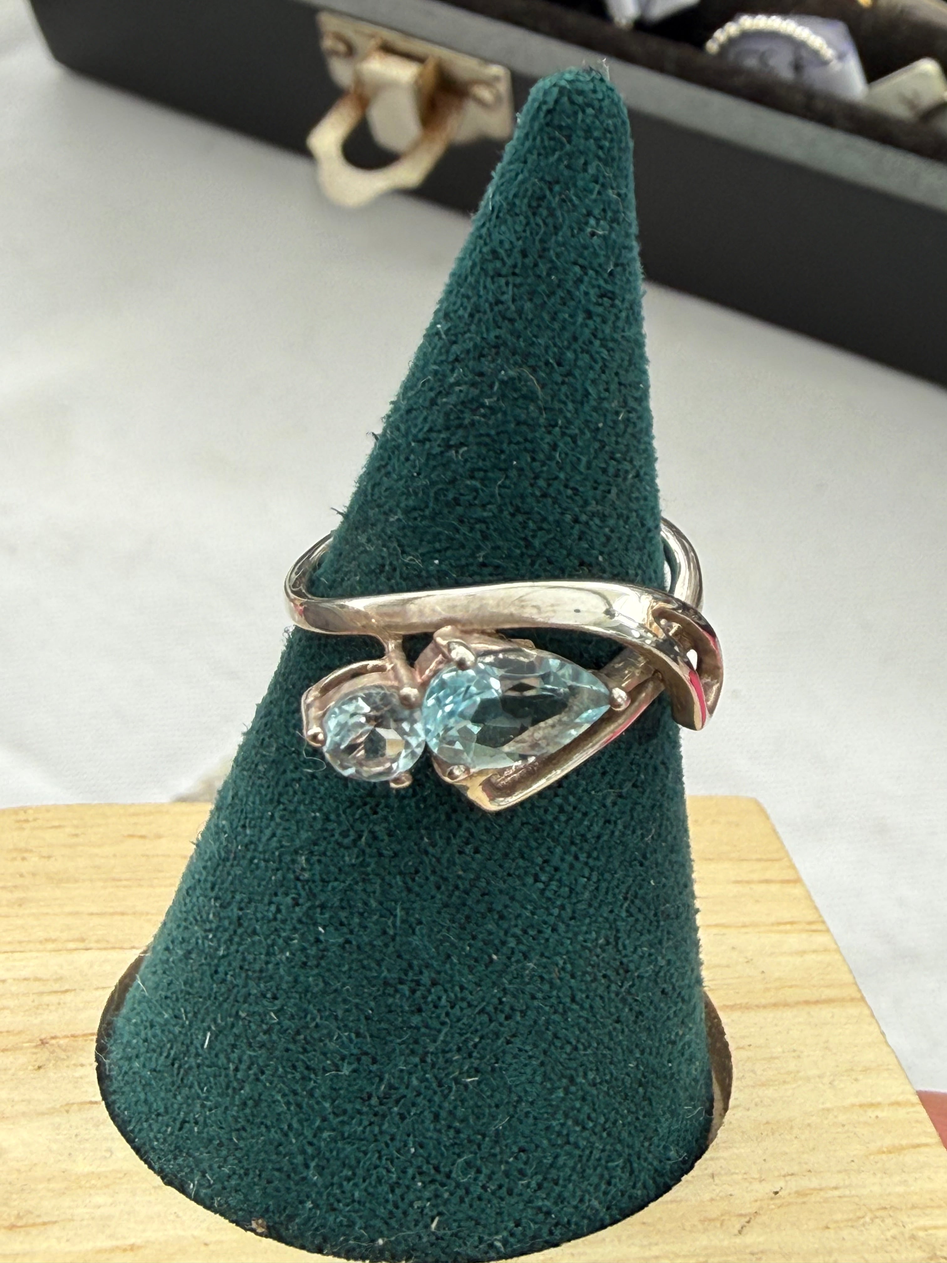 Blue Topaz Ring – A Symbol of Clarity, Truth & Peace, size 6 Crystal Wellness