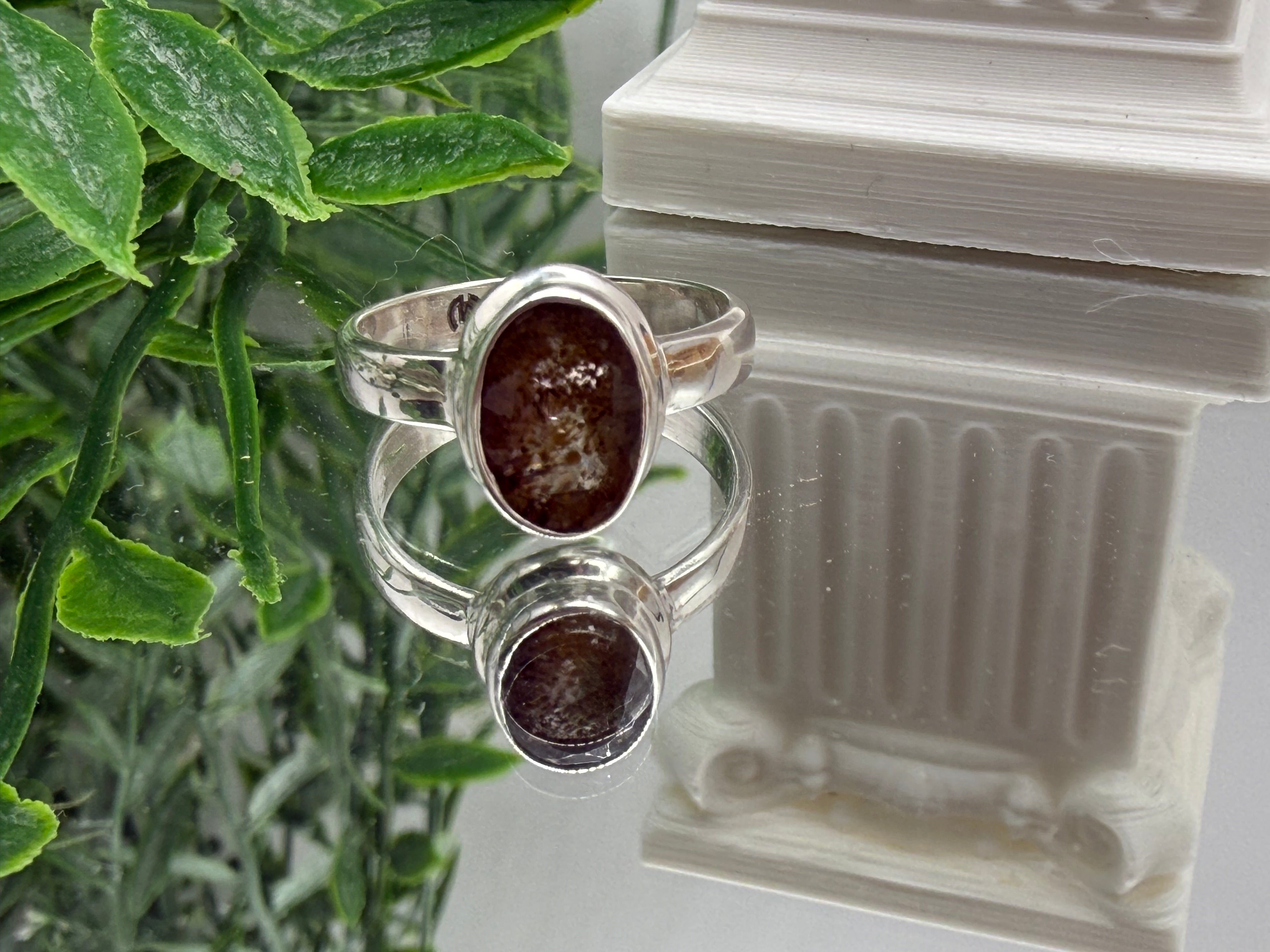 Super Seven (Melody Stone) Sterling Silver Ring – 9x4mm, size 7 Crystal Wellness
