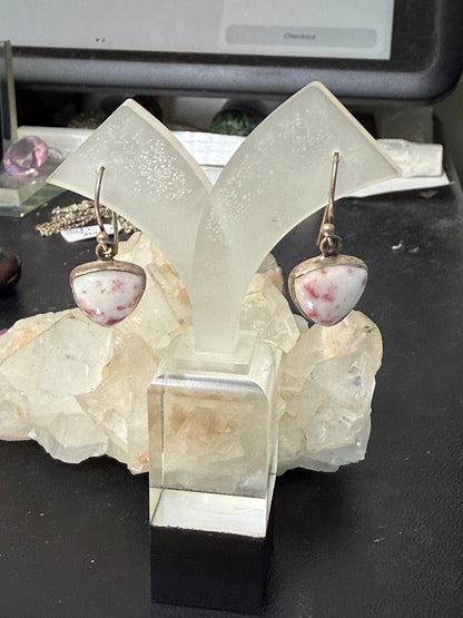 Cinnabar Earrings – Prosperity, Vitality & Empowered Confidence, 12mmx12mm Crystal Wellness
