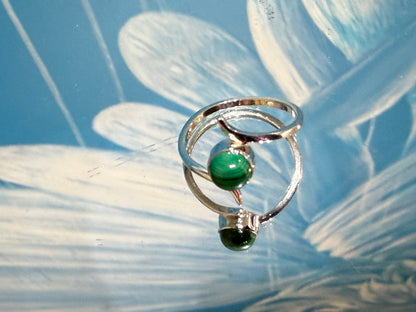 Malachite Ring – Stone of Transformation & Protection, size 7.5 Crystal Wellness