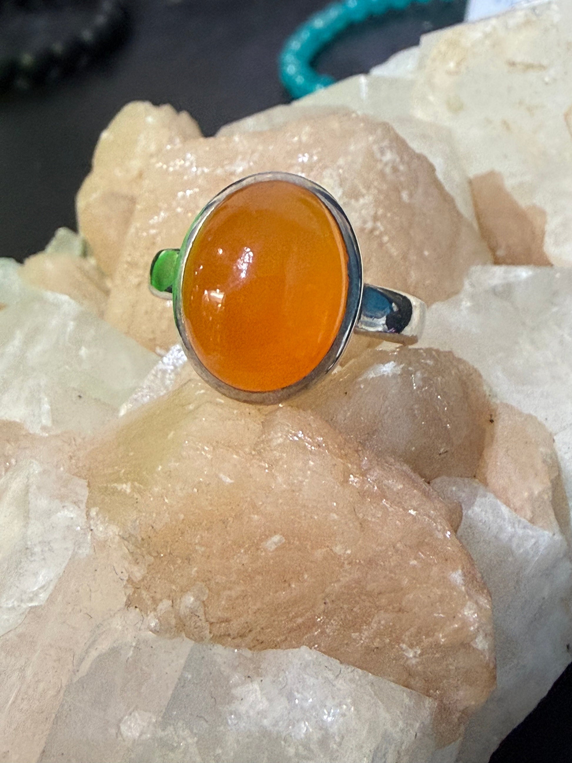 Carnelian Ring, size 9 – A Flame of Confidence & Creative Vitality Crystal Wellness