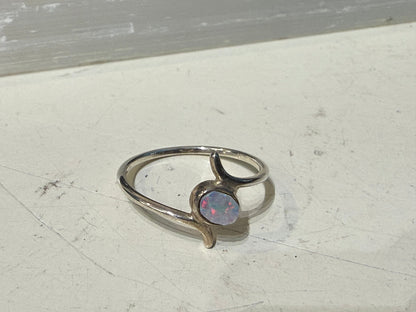 Australian Opal Ring, size 7 – Light of Intuition & Sacred Transformation Crystal Wellness