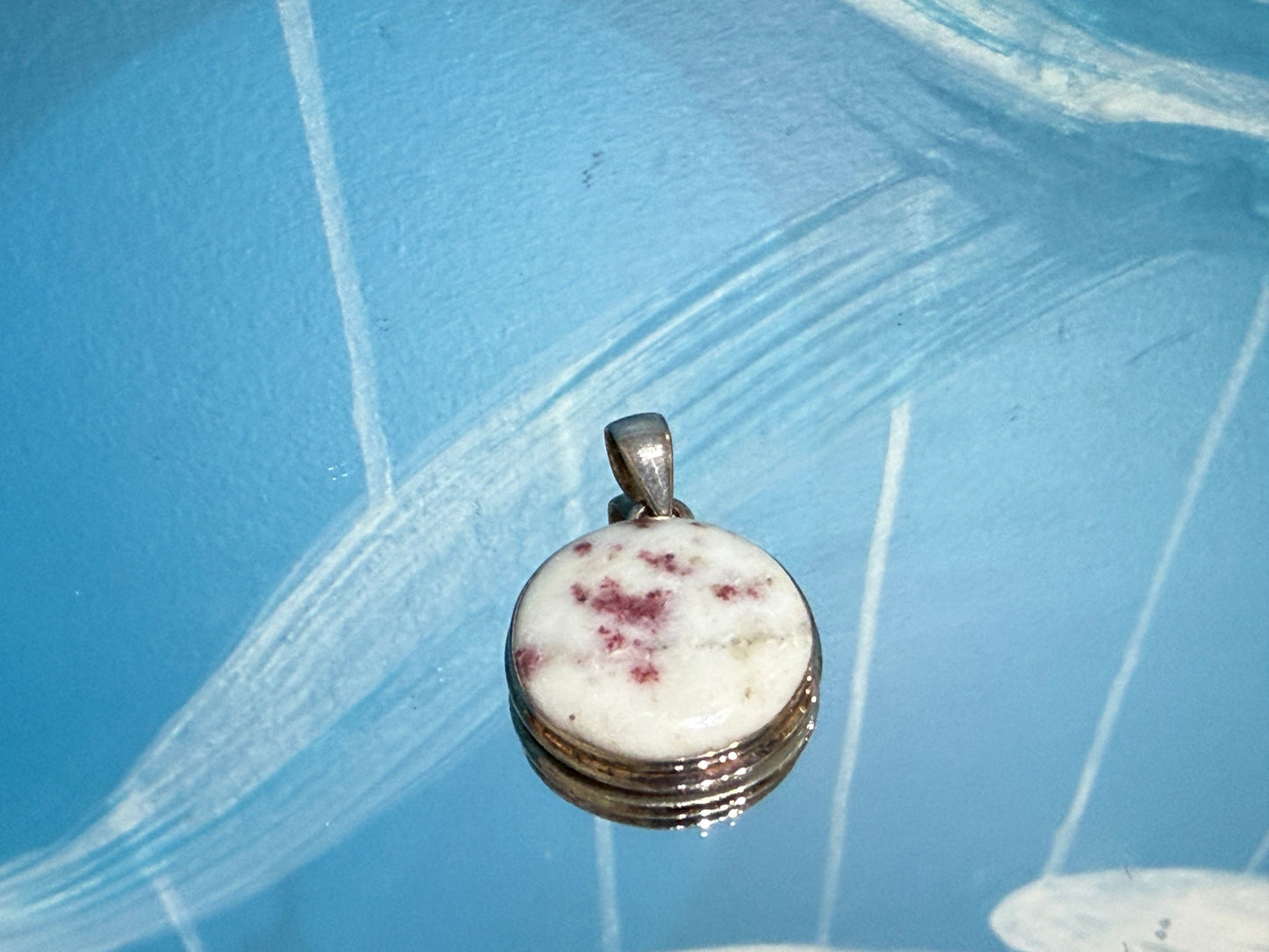 Cinnabar Pendant – The Stone of Transformation & Sacred Power ✨, 25mmx25mm Crystal Wellness