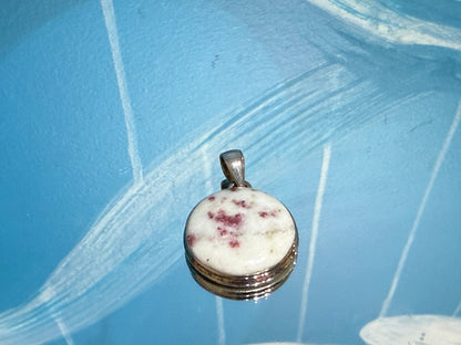 Cinnabar Pendant – The Stone of Transformation & Sacred Power ✨, 25mmx25mm Crystal Wellness