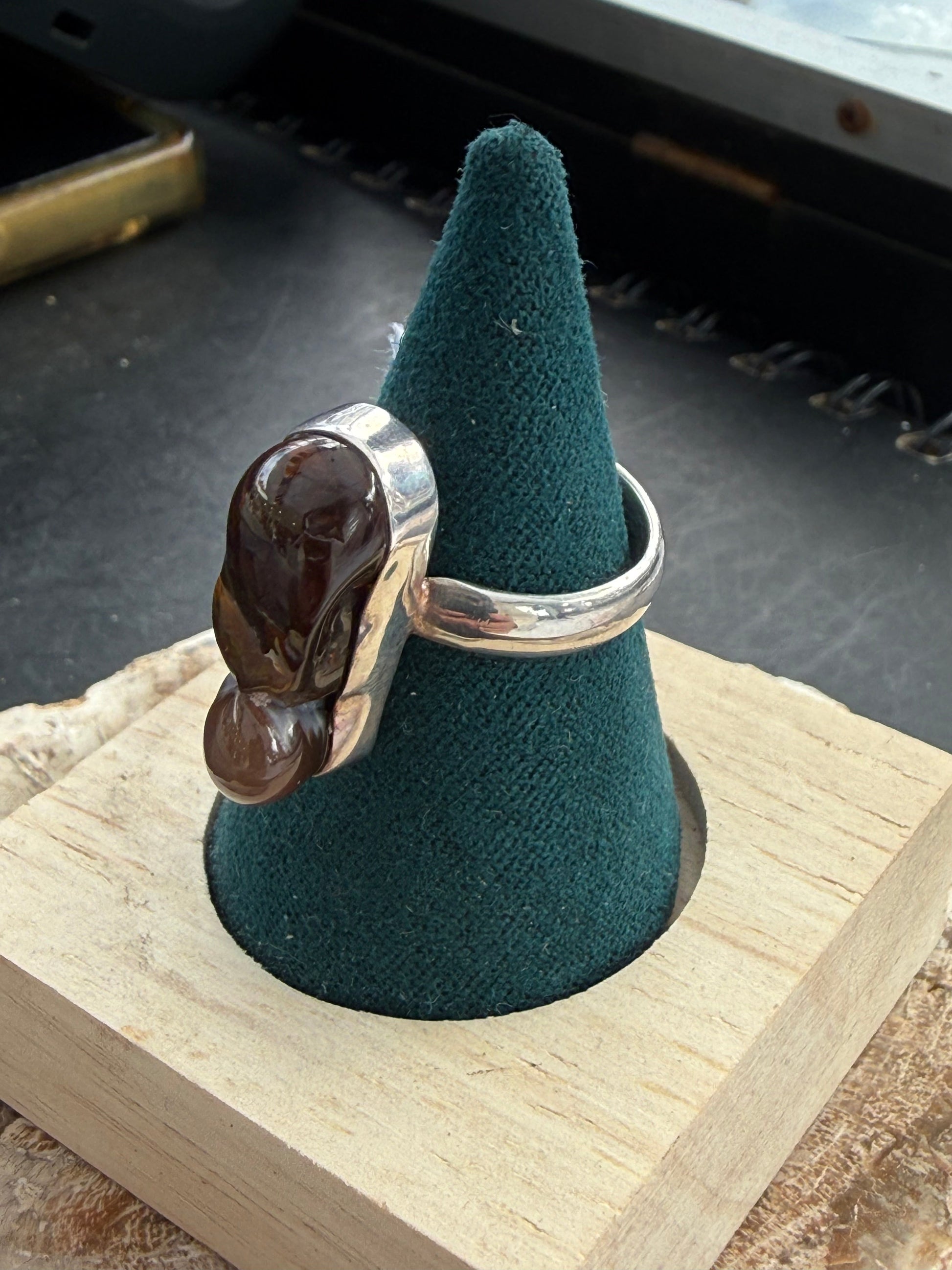 Natural Fire Agate Ring, size 7  – Stone of Courage, Protection & Inner Strength Crystal Wellness