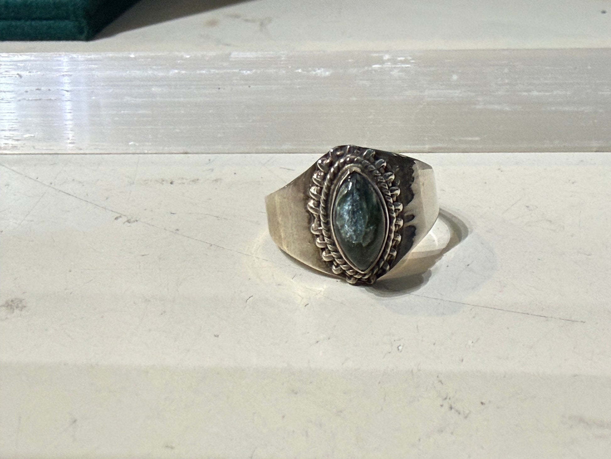Seraphinite Ring, size 8
Wings of Healing & Spiritual Light Crystal Wellness