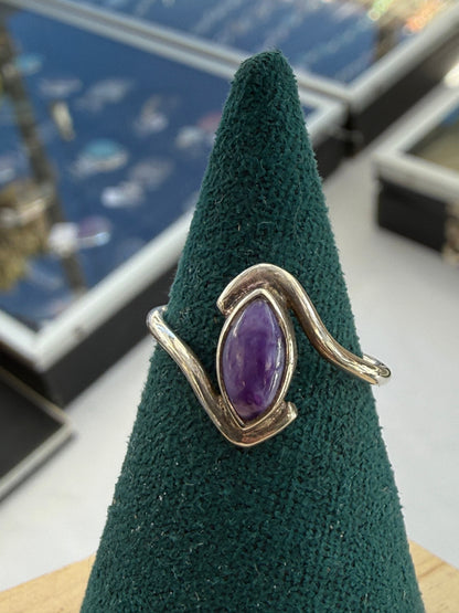 Charoite Ring, size 4.5 - Stone of Transformation & Soul Wisdom Crystal Wellness